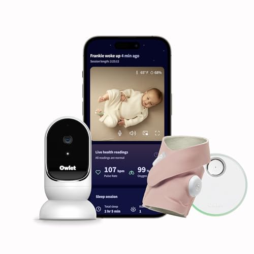 Owlet® Dream Duo Smart Baby Monitor: FDA-Cleared Dream Sock® plus Owlet Cam 2- Tracks & Notifies for Pulse Rate & Oxygen while viewing Baby in 1080p HD WiFi Video