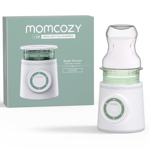 Momcozy Portable Bottle Warmer for Travel, Double Leak-Proof Travel Bottle Warmer with Fast Heating, Safety Material Baby Bottle Warmer for Dr. Brown, Philips Avent, Medela, Tommee Tippee, Comotomo