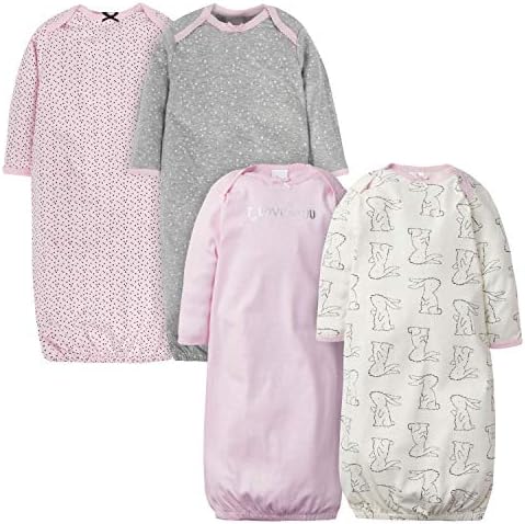 Gerber Baby Boy and Girls 4-Pack Sleeper Gown