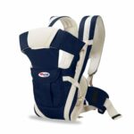 Chinmay Kids Adjustable Hands-Free 4-in-1 Baby Carrier Cum Kangaroo Bag/Sling Bag with Comfortable Head Support & Buckle Straps for 0-18 Months Baby (Blue)