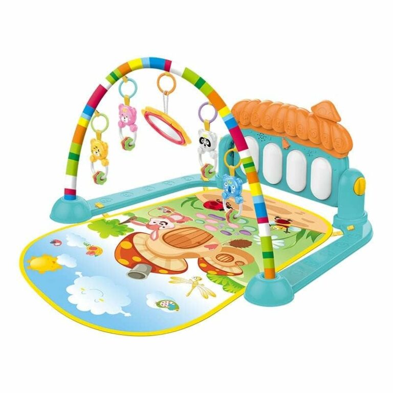 Prime Deals Kick and Play Musical Keyboard Mat Piano Baby Gym & Fitness Rack Baby Play Mat Gym with Hanging Rattles Lights & Musical Keyboard Mat Piano Multi-Function Gift for Baby Boy,Girls,Pack of 1