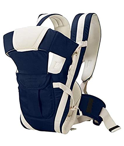 Antil's Baby Carrier Bag/Adjustable Hands Free 4 in 1 Baby/Baby sefty Belt/Child Safety Strip/Baby Sling Carrier Bag/Baby Back Carrier Bag (Navy Blue) Front Carry Facing