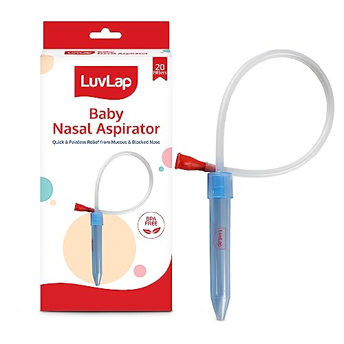 LuvLap Baby Nasal Aspirator 0-5 Years with Snotsucker mechanism (Blue)